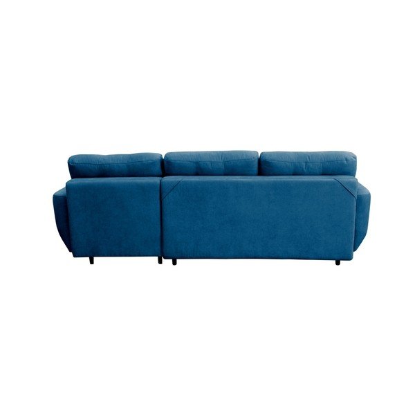 Tirkizna kutna garnitura na razvlačenje s crnim nogama Mazzini Sofas Hortensia, desni kut-image-3