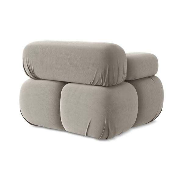 Bež baršunasti modularna sjedeća garnitura (s lijevim kutom) Lokua – Makamii-image-4