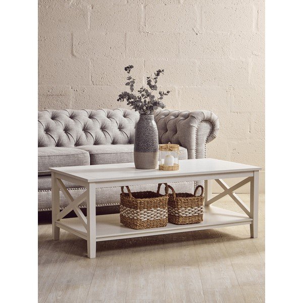 Bijeli stolić za kavu 60x120 cm Heritage – Premier Housewares-image-4