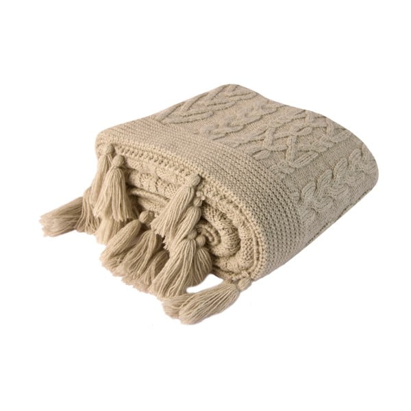 Svijetlo bež pokrivač za krevet Daniela, 130 x 170 cm-image-1