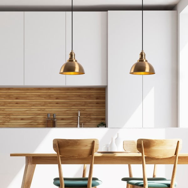 Viseća svjetiljka u brončanoj boji s metalnim sjenilom ø 21 cm Varzan – Opviq lights-image-1