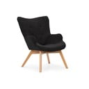 Crna fotelja od samta Niko – Ropez