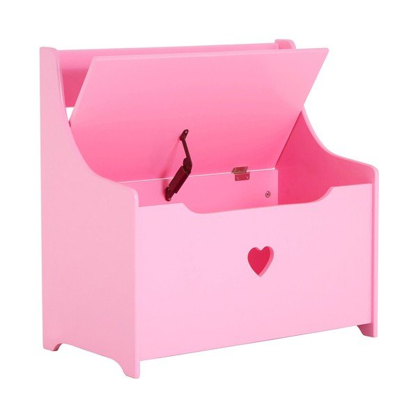 Ružičasti dječji ormar s klupom 60x62x34 cm Pink Heart – Premier Housewares-image-2