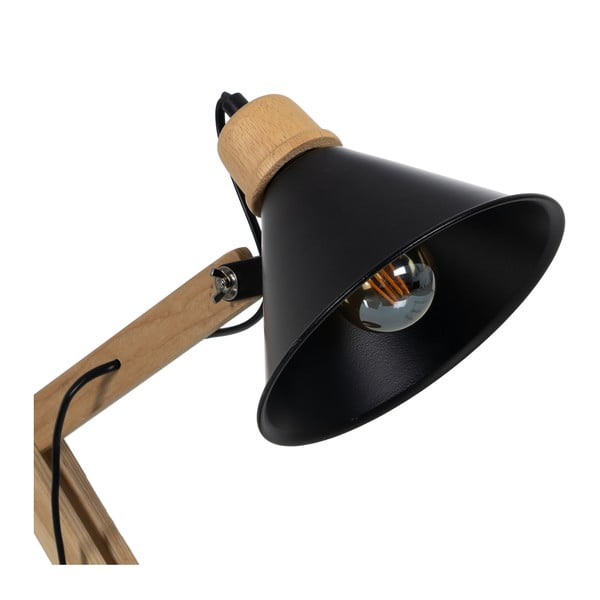 Crna/u prirodnoj boji stolna lampa s metalnim sjenilom (visina 55 cm) – Ixia-image-1