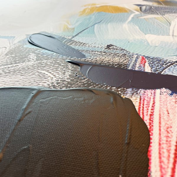 Slika s ručno oslikanim elementima 70x100 cm Cro – Styler-image-3