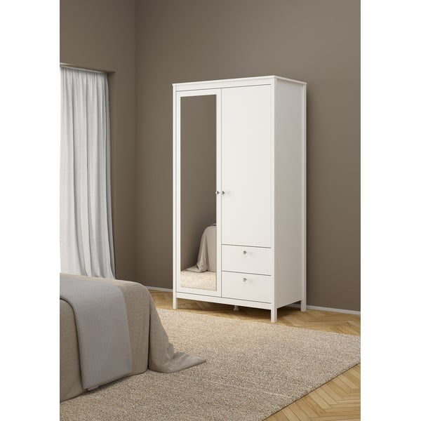 Bijeli ormar s ogledalom 102x199x58 cm Madrid – Tvilum-image-3