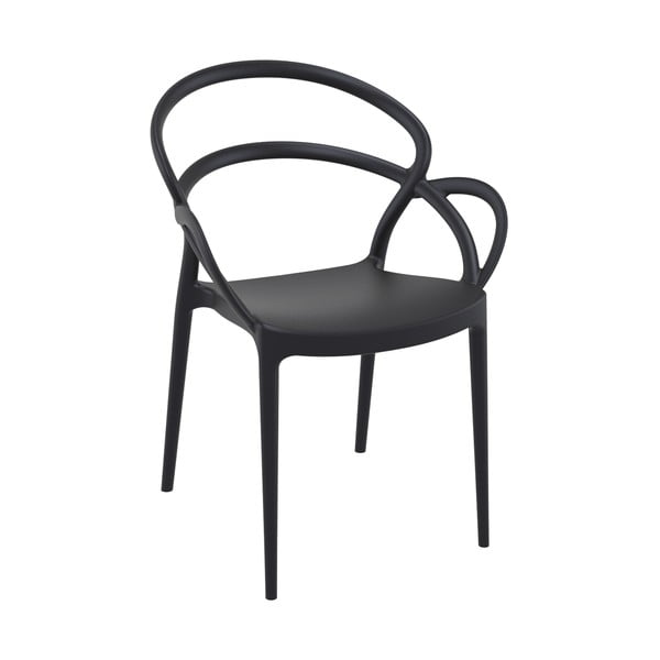 Set od 4 crne sive vrtne stolice Resol Mila