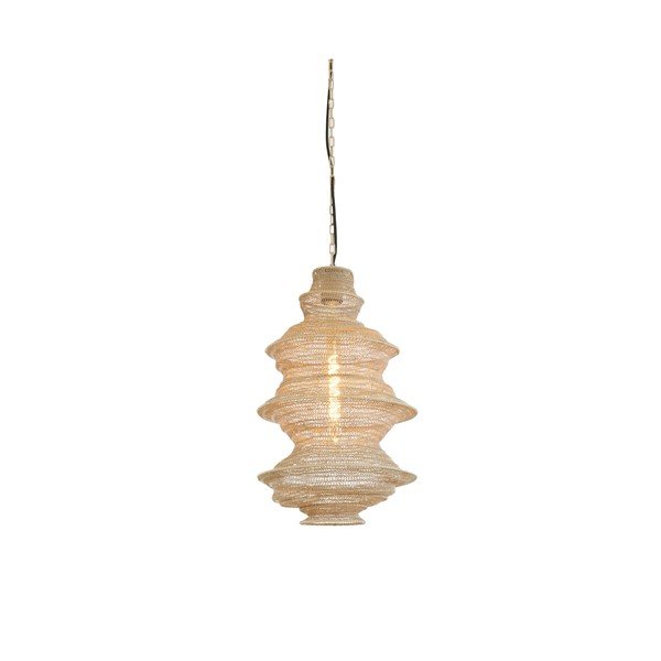 Bež metalna viseća svjetiljka Nakisha – Light & Living-image-2