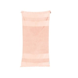 Ružičasti pamučni ručnik za plažu Sunnylife Summer Stripe, 175 x 90 cm