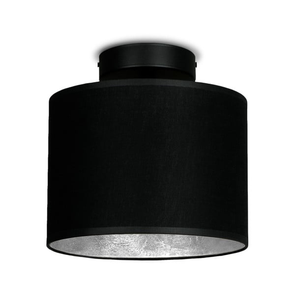 Crna stropna lampa s detaljima u srebrnoj boji Sotto Luce Mika XS CP, ⌀ 20 cm