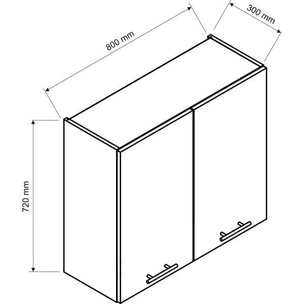 Gornji kuhinjski ormarić (širina 80 cm) Brodie – STOLKAR-image-2