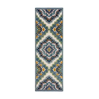 Plavi vanjski tepih 80x230 cm Beach Floral – Flair Rugs