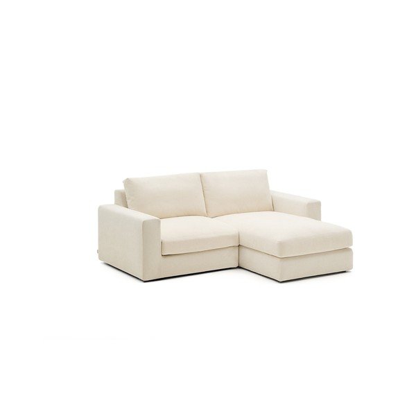 Bež kutna garnitura od šenila (s desnim kutom/s ležaljkom) Alea – Kave Home-image-2