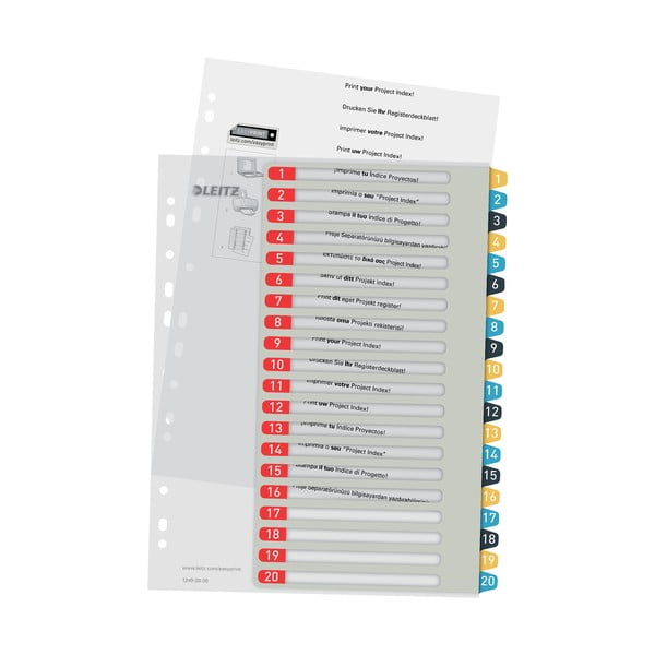 Set od 5 numeričkih indeksa s 20 naljepnica Leitz, A4-image-3
