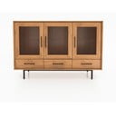 Vitrina od hrastovog drveta u prirodnoj boji 144x95 cm Abies - The Beds