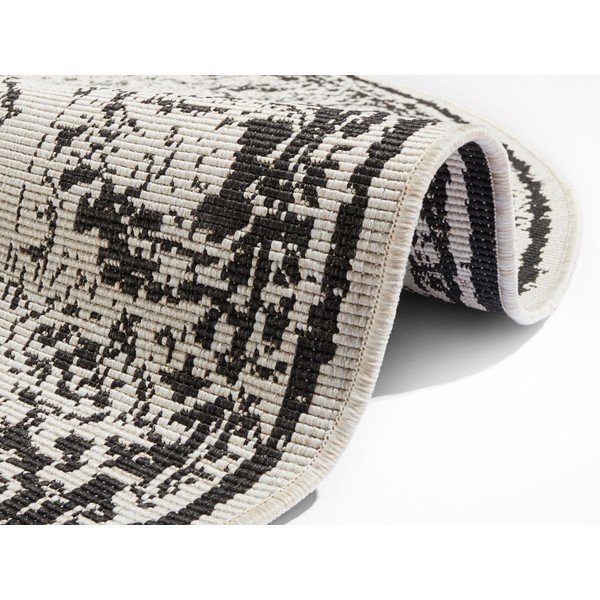 Crno-krem vanjski tepih NORTHRUGS Borbon, ø 140 cm-image-3