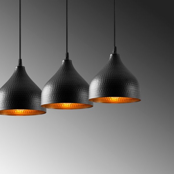 Crna viseća svjetiljka s metalnim sjenilom Tattoo – Opviq lights-image-4