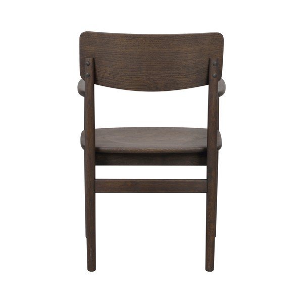 Tamno smeđa blagovaonska stolica od punog hrasta Maidstone – Rowico-image-3