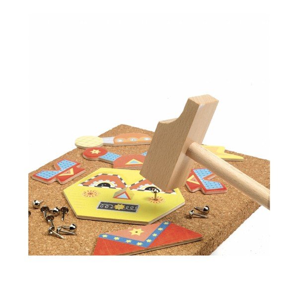 Dječja igra s drvenim čekićem Djeco Roboti-image-1