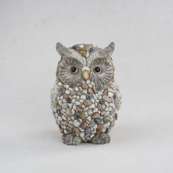 Vrtni ukras Dakls Garden Deco Owl With Stones, visina 30 cm