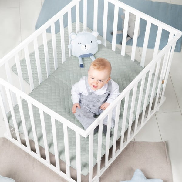 Bijeli putni krevetić na kotačićima 100x75 cm Style – Roba-image-3