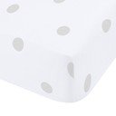 Bijela/siva flanelska plahta s gumom 90x190 cm Polka Dot – Catherine Lansfield