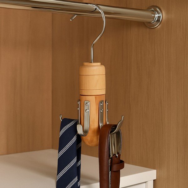 Viseća drvena vješalica za kravate i remenje The Dandy – Premier Housewares-image-3