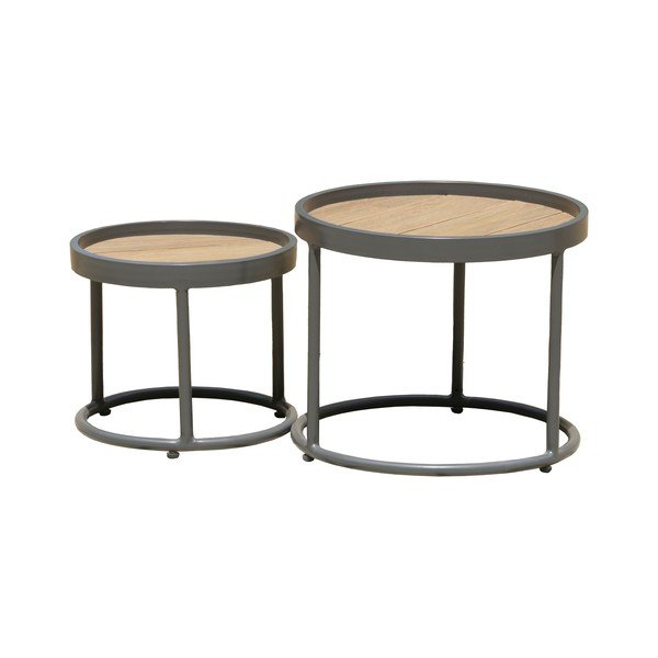 Okrugli vrtni stolovi u setu 2 kom ø 50 cm Silea – Garden Pleasure