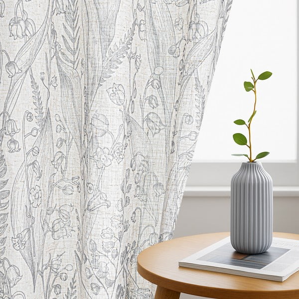 Svijetlo siva zavjesa 135x250 cm Selvetia – Restilo-image-2