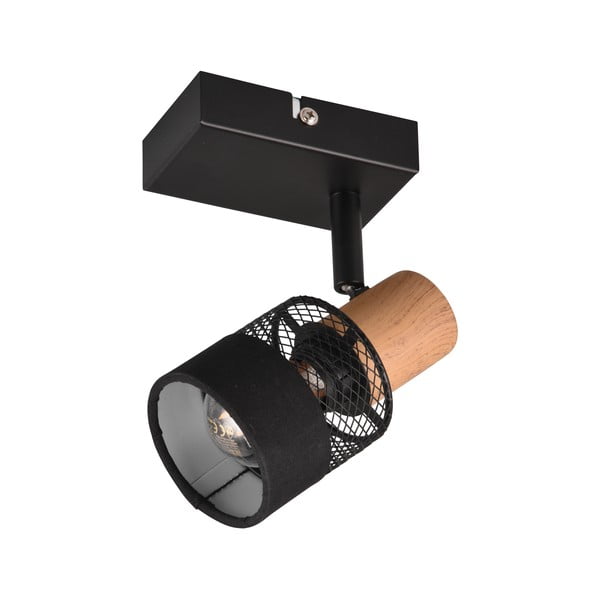 Crna/u prirodnoj boji zidna lampa ø 7 cm Nandini – Trio-image-3