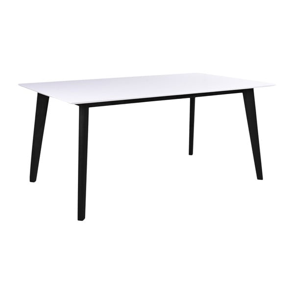 Bijeli blagovaonski stol s crnim nogama House Nordic Vojens, dužine 150 cm