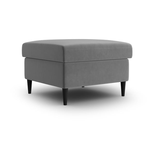 Svijetlo sivi baršunast tabure Kyoto – Cosmopolitan Design-image-1