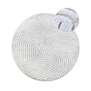 Bijeli okrugao tepih ø 160 cm Panglao New York White – Elle Decoration