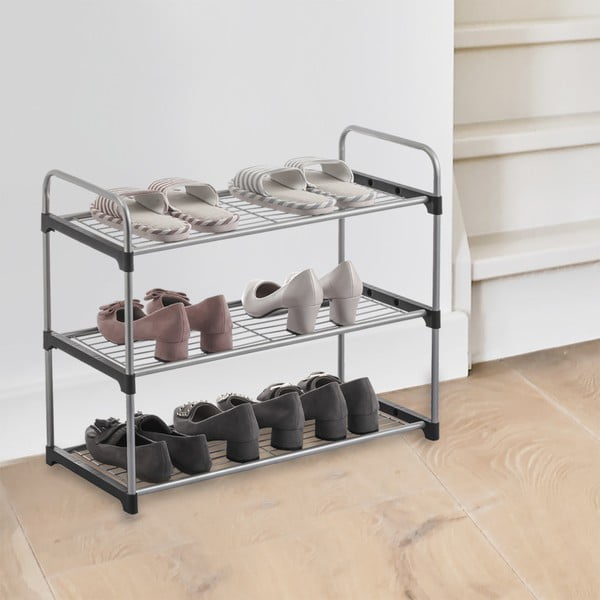 Metalni stalak za cipele srebrne boje - Orion-image-1