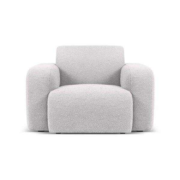 Svijetlo siva fotelja od bouclé tkanine Molino – Micadoni Home