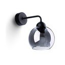 Crna zidna lampa ø 15 cm Grande – Sollux