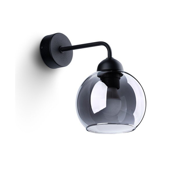 Crna zidna lampa ø 15 cm Grande – Sollux