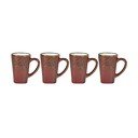 Crvene šalice u setu 4 kom za espresso od kamenine 100 ml Hela – Villa Collection