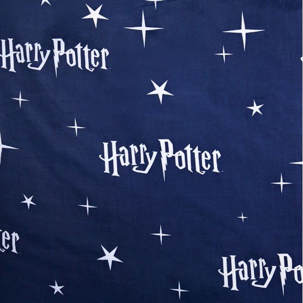 Tamno plava/siva dječja posteljina za krevet za jednu osobu od mikrovlakana 140x200 cm Harry Potter "Hogwarts Night" – Jerry Fabrics-image-4