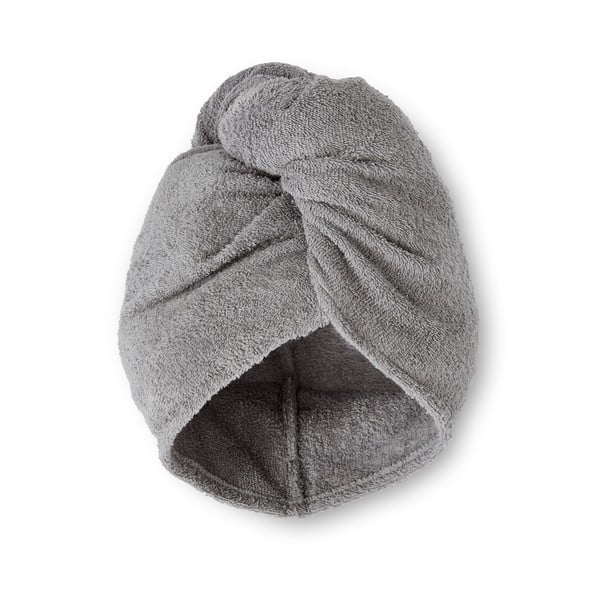 Sivi brzosušeći pamučni ručnici za kosu u setu 2 kom 20x13 cm Quick Dry – Catherine Lansfield