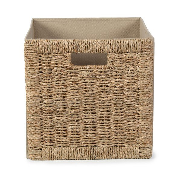 Kutija za pohranu od morske trave u prirodnoj boji 30x30x30 cm – Compactor