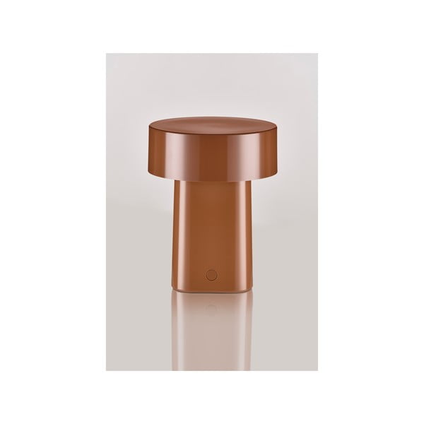 Konjak smeđa plastična LED stolna lampa (visina 18 cm) Oblong – Zone-image-3