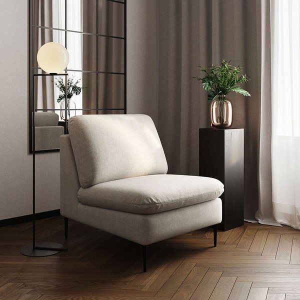 Bež fotelja od šenila Belle – Rodier-image-1