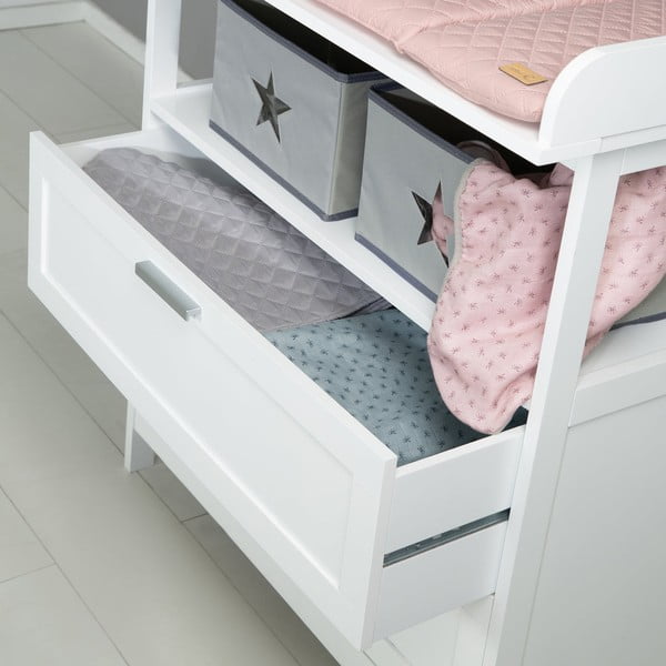 Bijela dječja komoda s promjenjivim stolom 75x100x87 cm Hamburg – Roba-image-3