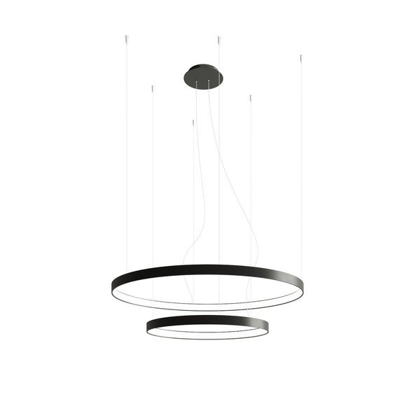 Crna LED viseća svjetiljka aluminijska ø 78 cm RIO – Thoro