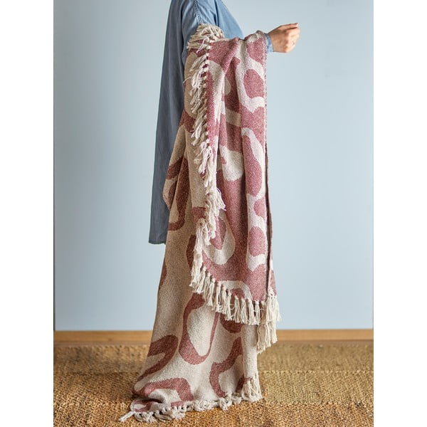 Smeđa deka od recikliranog pamuka 130x160 cm Salobre – Bloomingville-image-1