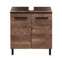 Smeđi viseći ormarić ispod umivaonika u dekoru hrasta bez slavine 60x53 cm Set 374 - Pelipal