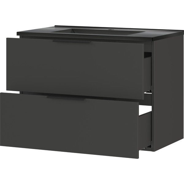 Crni/antracitno sivi zidni ormarić s umivaonikom 81x61 cm Crandon – Germania-image-2