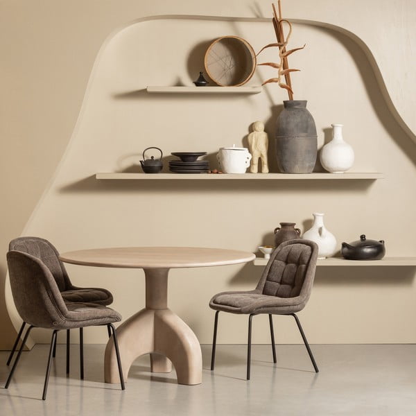 Sive baršunaste blagovaonske stolice u setu 2 kom Crate – WOOOD-image-1