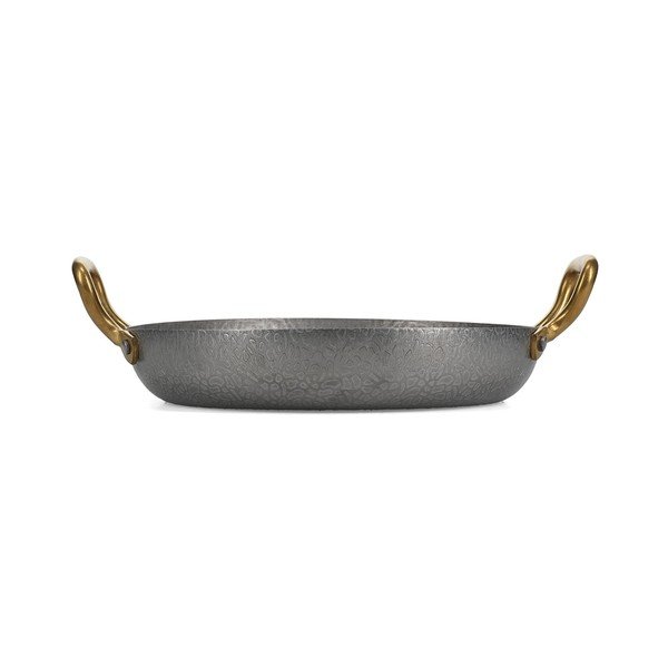 Metalni tanjur za serviranje u srebrnoj boji ø 24 cm Serve – BonBistro-image-3